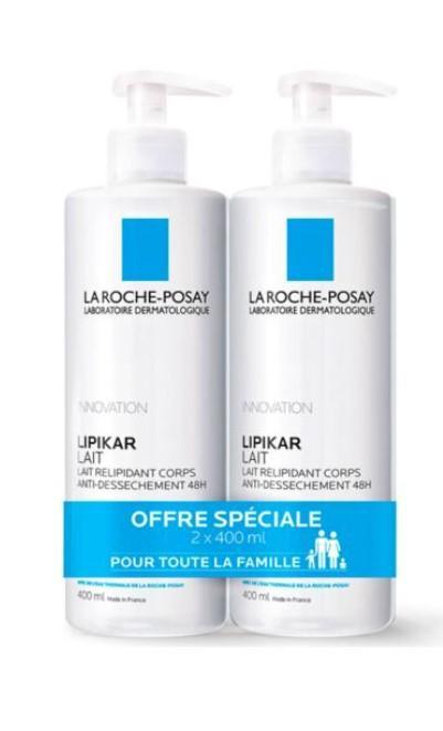 Lait LIPIKAR la ROCHE POSAY  lot de 2