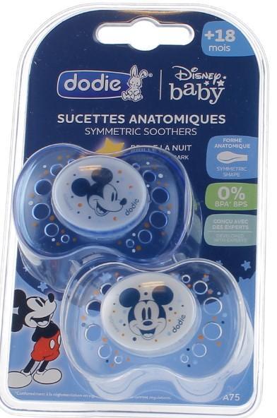 SUCETTE ANATOMIQUE fluorescente DODIE 18m+