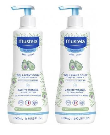 Gel lavant doux Mustela 500mL Lot de 2