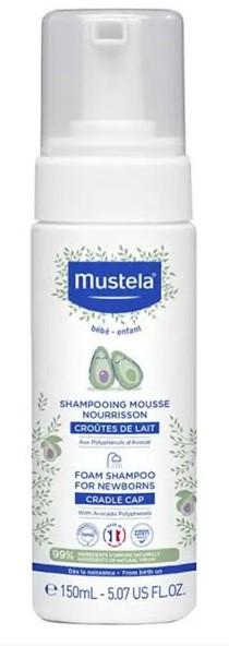 Shampoing mousse nourrisson Mustela - croûtes de lait 150 mL
